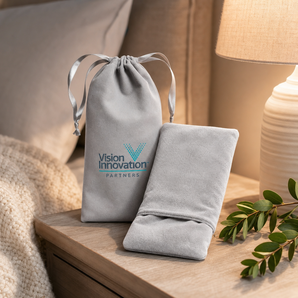Eye Pillow With Polyester Drawstring Pouch